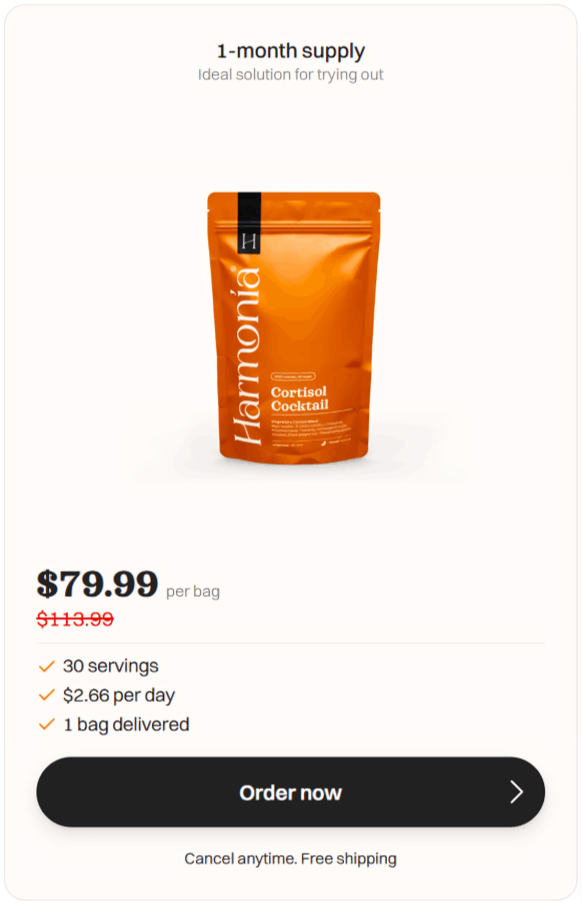 Harmonia Cortisol cocktail offer price