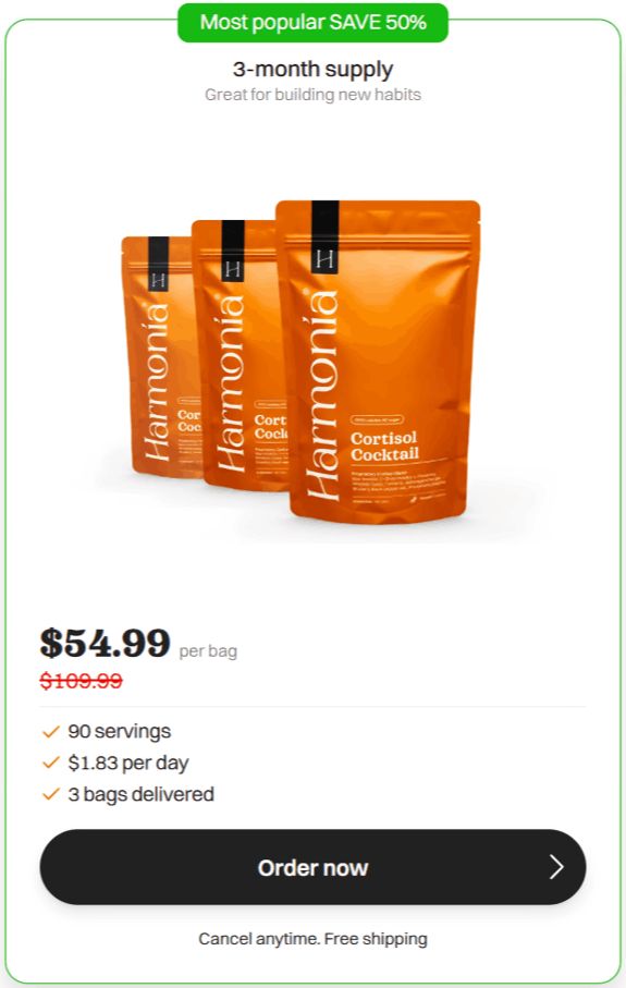 Harmonia Cortisol cocktail offer price